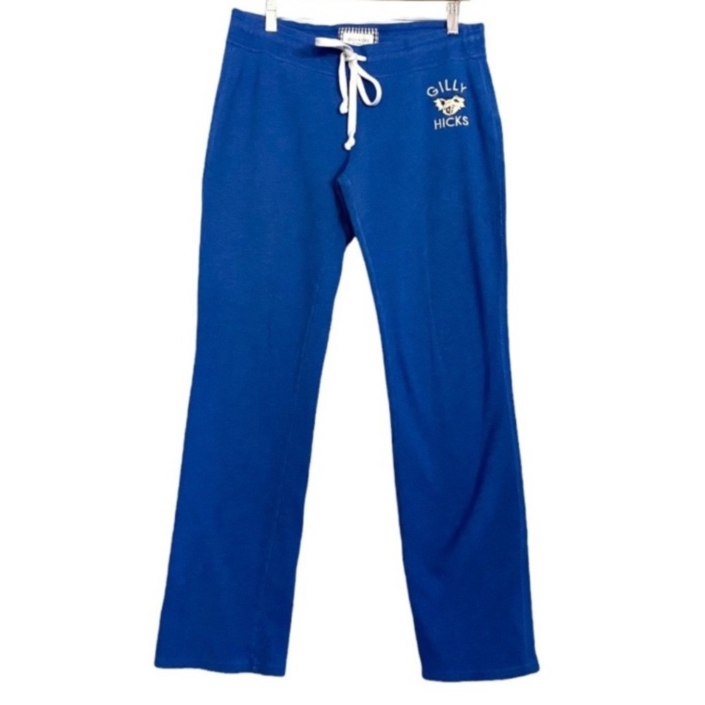 Gilly Hicks Y2K Blue straight leg sweatpants with Koala bear embroidery Sz L